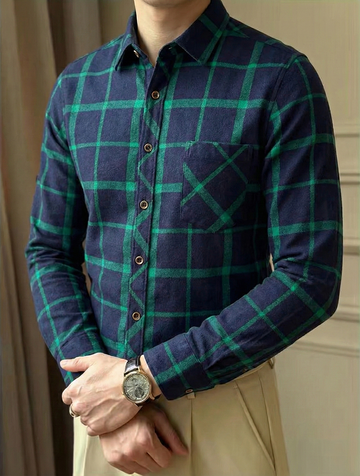Verdant Grid Luxe Shirt
