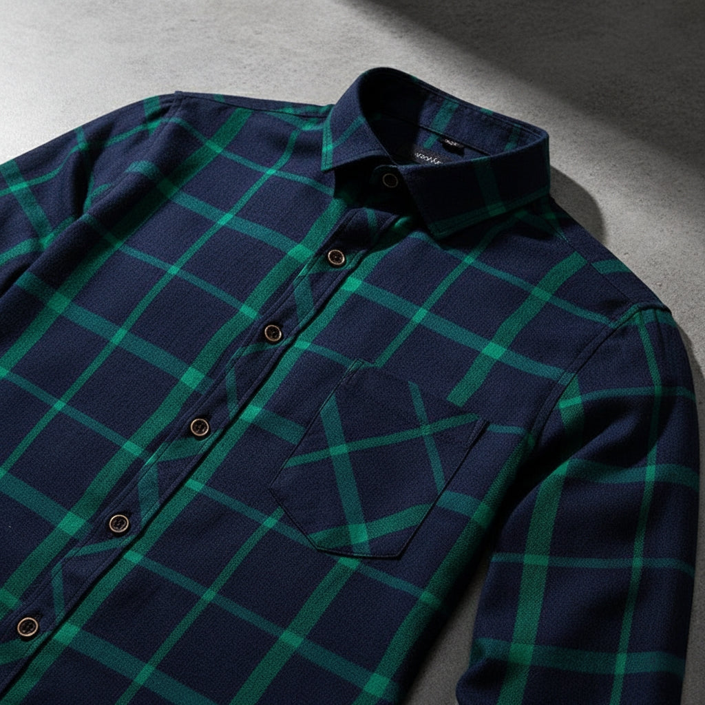 Verdant Grid Luxe Shirt