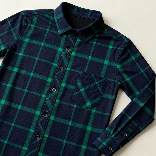 Verdant Grid Luxe Shirt