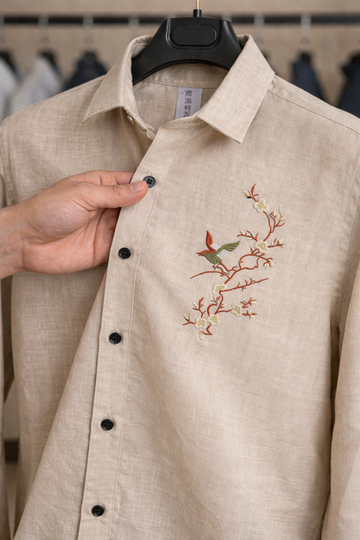 Afterdark Blossom Embroidered Shirt