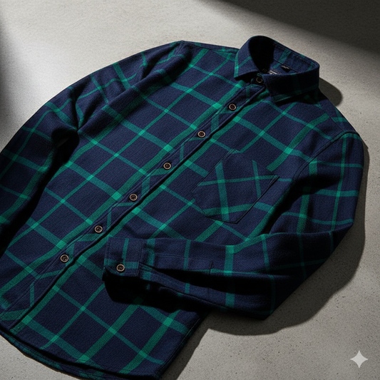 Verdant Grid Luxe Shirt